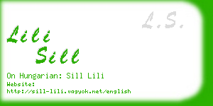 lili sill business card